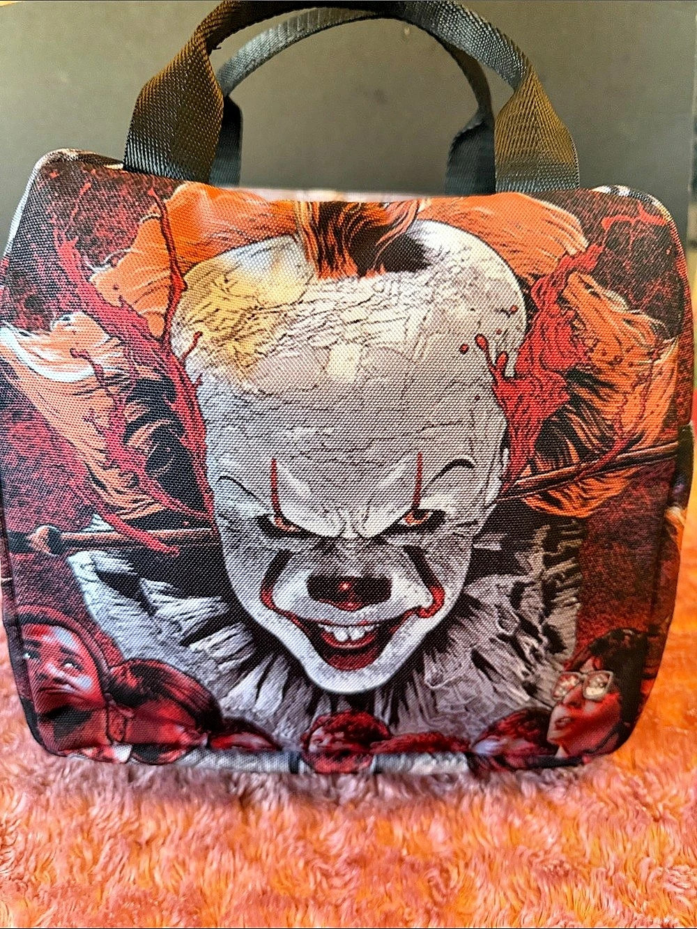 Pennywise Horror Graphic Tote Bag in Red & Black, new